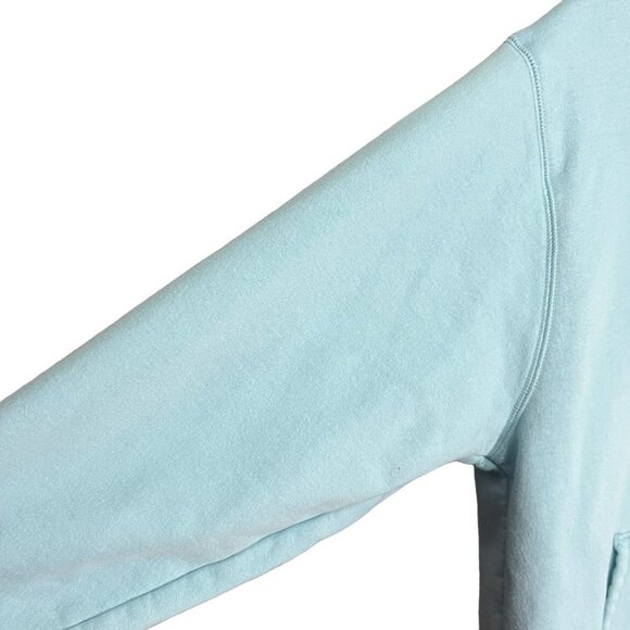 Champion Pullover Hoodie Embroidered Logo Blue Rainbow Sweatshirt Size M - Picture 3 of 10